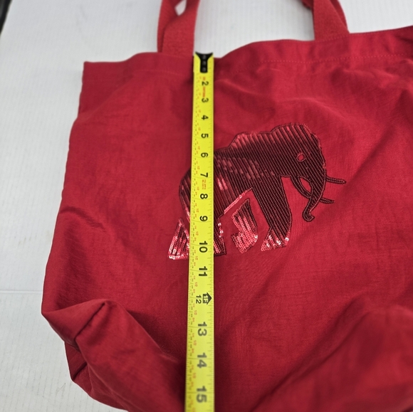 Banana Republic Red Elephant Reusable Tote Bag Sequin Accent - Picture 6 of 10
